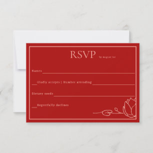 Lotus gepersonaliseerde bruiloft RSVP Kaart
