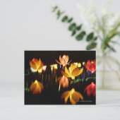 Lotus gevormde lantaarns voor medio de briefkaart (Staand voorkant)