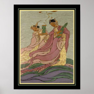 "Lotus Goddesses" ca. 1931 door Bertha Lum Poster