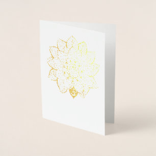 Lotus Gold Foil Blank Wenskaart Folie Kaarten
