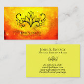 *~* Lotus Gold Galaxy Nebula Universe Oranje Visitekaartje (Voorkant / Achterkant)