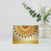Lotus Gold Mandala Salon en Spa Cadeaubon Kortingskaartje (Staand voorkant)
