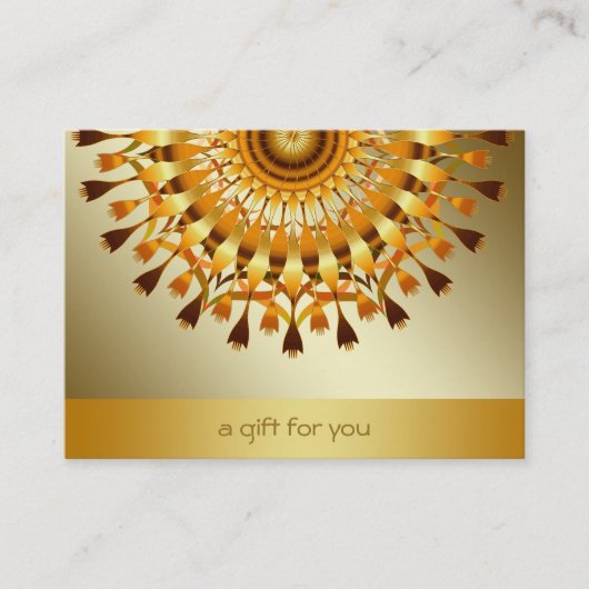 Lotus Gold Mandala Salon en Spa Cadeaubon Kortingskaartje (Voorkant)
