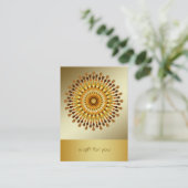 Lotus Gold Mandala Salon en Spa Cadeaubon Kortingskaartje (Staand voorkant)