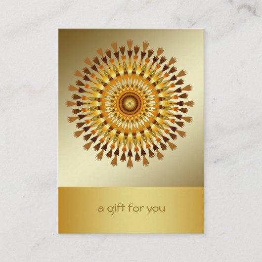 Lotus Gold Mandala Salon en Spa Cadeaubon Kortingskaartje (Voorkant)