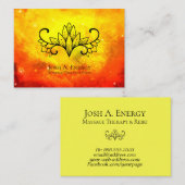 *~* Lotus Gold Nebula Galaxy Universe Oranje Visitekaartje (Voorkant / Achterkant)