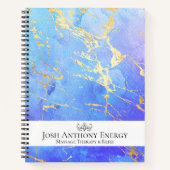 ** Lotus Gold Pastel Nebula Galaxy Universe AP3 Notitieboek (Voorkant)