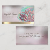 Lotus Gold Stripe Holografische Ink Yoga Visitekaartje (Voorkant / Achterkant)
