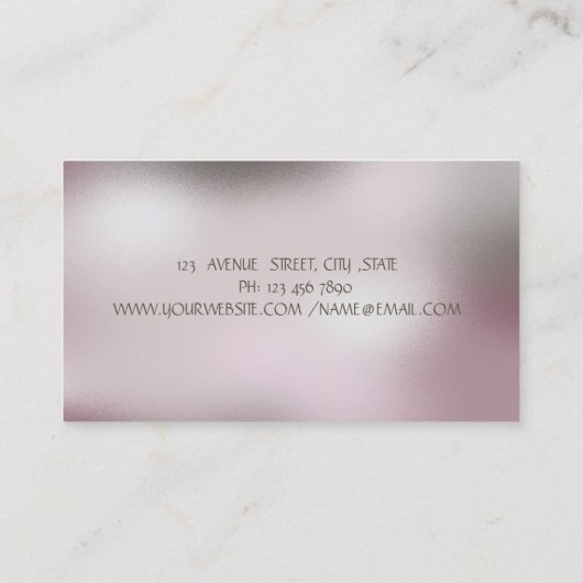 Lotus Gold Stripe Holografische Ink Yoga Visitekaartje (Achterkant)