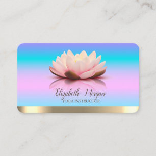 Lotus Gold Stripe Yoga Ombre Holographic Visitekaartje