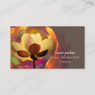 Lotus Gold Yoga Instructor Meditation Zen Paint Visitekaartje