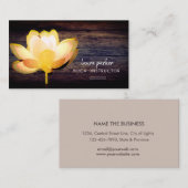 Lotus Gold Yoga Instructor Meditation Zen Wood Visitekaartje (Voorkant / Achterkant)