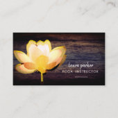 Lotus Gold Yoga Instructor Meditation Zen Wood Visitekaartje (Voorkant)