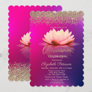 Lotus Gouden Confetti Diamant Ombre Kaart