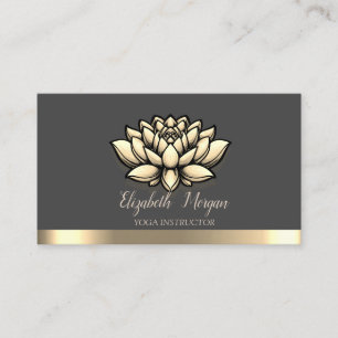 Lotus Gouden Streep Yoga-instructeur Visitekaartje