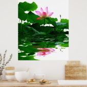 Lotus green water zen tranquility peace Mooi Poster (Keuken)