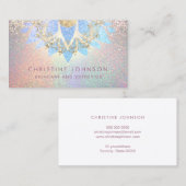 Lotus grunge blauwe huidverzorging en esthetiek visitekaartje (Voorkant / Achterkant)