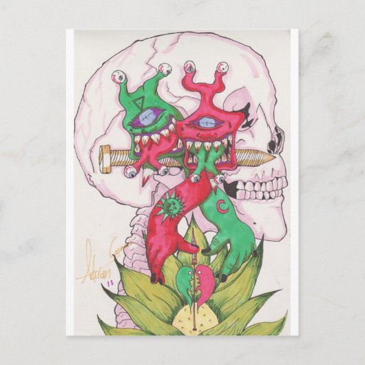 Lotus Hands Briefkaart (Voorkant)