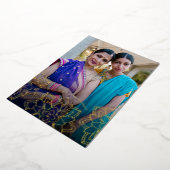 Lotus Happy Diwali Holiday Foto Gold Foil Kaart (Gedraaid)