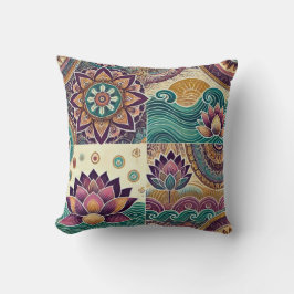 Lotus Harmony Kussen – Boho Summer Home Accent