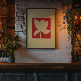 Lotus Harmony – Minimalistische Bloemenessentie Poster