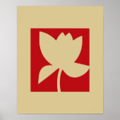 Lotus Harmony – Minimalistische Bloemenessentie Poster (Voorkant)