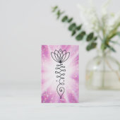 *~* Lotus Heart Glitter Rays Nirvana Reiki Yoga Visitekaartje (Staand voorkant)