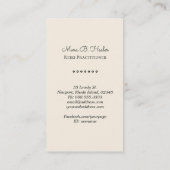 *~* Lotus Heart Reiki Nirvana Yoga Massage Roos Visitekaartje (Achterkant)