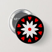 Lotus Heart Ronde Button 5,7 Cm (Voorkant /achterkant)