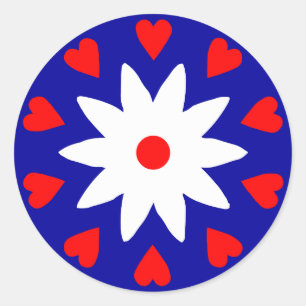 Lotus Heart Ronde Sticker
