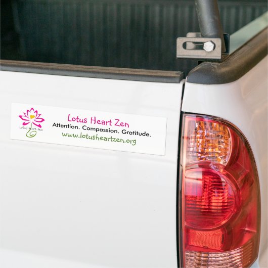 Lotus Heart Zen Bumpersticker (Op Truck)