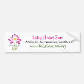 Lotus Heart Zen Bumpersticker (Voorkant)
