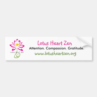 Lotus Heart Zen Bumpersticker