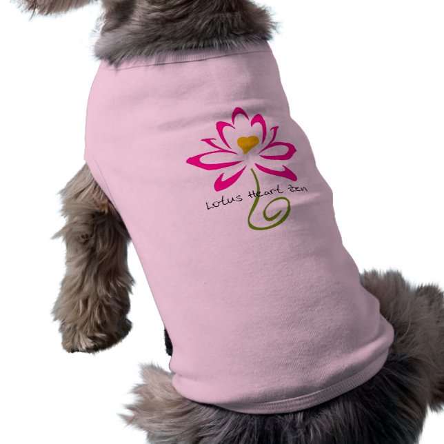 Lotus Heart Zen Dog Shirt (Achterkant)