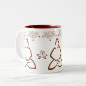 Lotus Henna Buddha Cup Tweekleurige Koffiemok (Voorkant links)