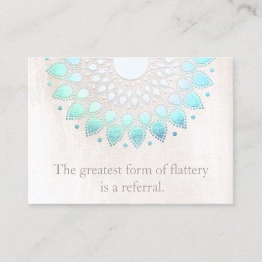 Lotus Holistic Health and Wellness Reference Card Aanbevelingskaartje (Voorkant)