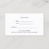 Lotus Holistic Health Counselor Appointment Card Afsprakenkaartje (Achterkant)