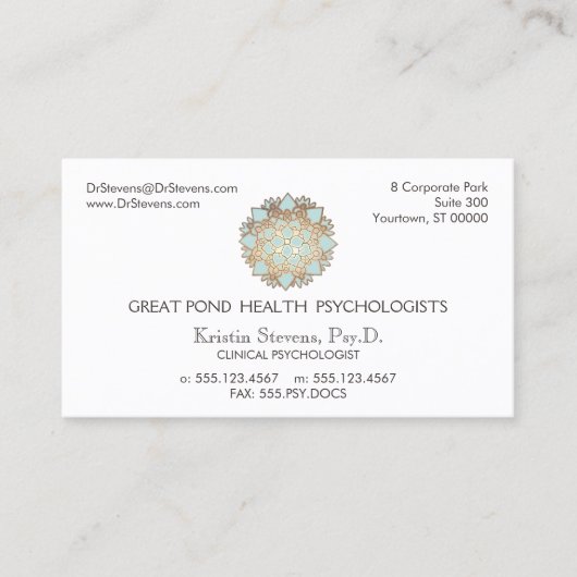 Lotus Holistic Health Counselor Appointment Card Afsprakenkaartje (Voorkant)