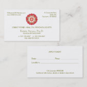 Lotus Holistic Natuurlijke Gezondheid Afspraakkaar Afsprakenkaartje (Voorkant / Achterkant)