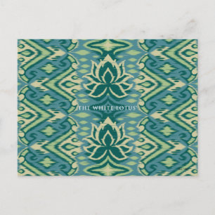 Lotus Ikat patroon - De witte lotus Briefkaart