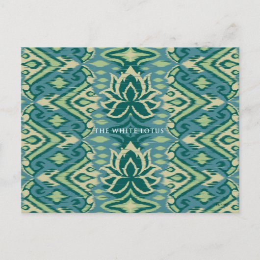 Lotus Ikat patroon - De witte lotus Briefkaart (Voorkant)
