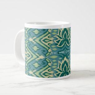 Lotus Ikat patroon - De witte lotus Grote Koffiekop