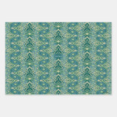 Lotus Ikat patroon - De witte lotus Inpakpapier Vel (Voorkant)