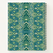 Lotus Ikat patroon - De witte lotus Notitieboek (Achterkant)