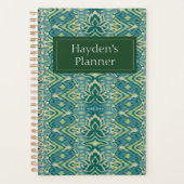 Lotus Ikat patroon - De witte lotus Planner (Voorkant)