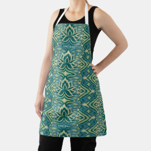 Lotus Ikat patroon - De witte lotus Schort