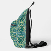 Lotus Ikat patroon - De witte lotus Sling Bag (Rechts)
