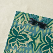 Lotus Ikat patroon - De witte lotus Strandlaken (In situ)