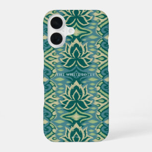 Lotus Ikat Patroon - The White Lotus iPhone 16 Hoesje