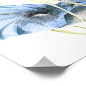 Lotus in Blauwe Sereniteit Poster (Hoek)